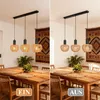 ZMH Hängelampe 3 Flammig Pendelleuchte Rattan Esstischlampe Produktbild-Vorschau 6