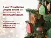 Two festive Christmas tree ornaments hanging on a Christmas tree with bokeh lights in the background. Produktbild-Vorschau