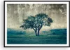 Gerahmtes Poster - Schwarzer Rahmen - Baum Natur Feld - Produktbild-Vorschau 1