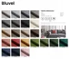 A collage of fabric swatches and a lifestyle image of a sofa. Produktbild-Vorschau