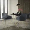 ML-Design sada 6 jídelních židlí s opěradlem, šedá, ze Náhled obrázku produktu 7
