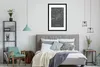 MuchoWow® Gerahmtes Poster Blau - Deutschland - Karte - Produktbild-Vorschau 7