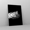 Bilder auf glas - Einteilig - Weiß Tiger Schwarz und Weiß - Produktbild-Vorschau 4