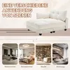 A sofa is shown in a lifestyle setting with four different room vignettes demonstrating its versatility. Produktbild-Vorschau