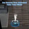 A robotic vacuum cleaner is shown on a wooden floor with a grid overlay, suggesting navigation or mapping. A sofa and rug are visible in the background. Produktbild-Vorschau