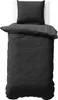 Seersucker Bettwäsche 155x220 cm Schwarz Anthrazit Wende Produktbild-Vorschau 1