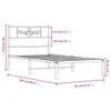 vidaXL Struttura letto con testiera in metallo nero 90x200 Anteprima dell’immagine prodotto 7