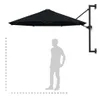 vidaXL Parasol do montażu na ścianie z metalowym drążkiem Podgląd zdjęcia produktu 20