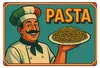 Blechschild Pasta 20x30 cm Retro Metallschild mit Produktbild-Vorschau 1