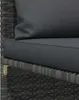 vidaXL 3-Sitzer-Gartensofa mit Kissen Grau Poly Rattan Produktbild-Vorschau 2
