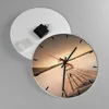 Wanduhr - Rund - Glasuhr - Floß Westen die Sonne - 30x30cm Produktbild-Vorschau 2