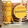 Wiltec Barrière de sécurité pliable en PE – 600 x 320-390 x Voir les images du produit 7