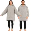 Hoodie Decke mit Ärmeln Plüsch Sherpa Deckenpullover Produktbild-Vorschau 1