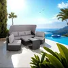 tectake® Aluminium Rattan Lounge San Marino wetterfest und Produktbild-Vorschau 9