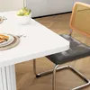 Esstisch Weiß 160x80x75cm mit abgerundeten Ecken, Moderner Produktbild-Vorschau 4