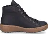 A side view of a black leather boot with a brown sole. Produktbild-Vorschau