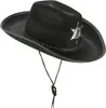 Cowboyhut Sheriff-Hut schwarz-silber - Einheitsgröße Produktbild-Vorschau 4