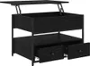 vidaXL Couchtisch Schwarz Eichen-Optik 70 x 50 x 54,5 cm Produktbild-Vorschau 5