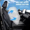 A car interior showing a seat cover with an illustration of an airbag deploying. Produktbild-Vorschau