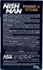 The back of a product box for hair styling powder. Náhled obrázku produktu