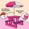 Bituxx Kindersitzgruppe mit Sonnenschirm Pink MS-18830 Produktbild-Vorschau 2