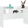 vidaXL Kredens biały wysoki połysk 105x30x70 cm materiał Podgląd zdjęcia produktu 4