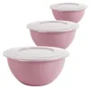 3er Set Kunststoff Salatschüsseln Rührschüssel Pastellrosa Produktbild-Vorschau 1