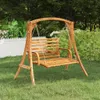 vidaXL Rám houpačky Bentwood Solid s teakovou povrchovou Náhled obrázku produktu 2