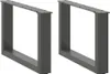 Pieds de table basse en U 2 pcs. Anthracite 50x(30-31) cm Voir les images du produit 1