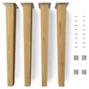 4x sossai Holzfüße eckig - gerade Ausführung 45cm Eiche Produktbild-Vorschau 1
