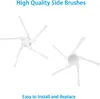 Two white robot vacuum cleaner side brushes are shown against a white background, with text above and below. Produktbild-Vorschau