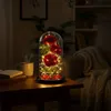 Kuketo | LED Rosen Deko Unter Glaskuppel – Leuchtende Rose Produktbild-Vorschau 2