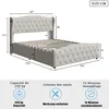 INONEFT Polsterbett 140x200cm, Boxspringbett, Bettgestell Produktbild-Vorschau 2