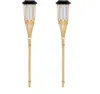 8 x LED Solar Gartenfackel Bambus Gartenleuchte Solarfackel Produktbild-Vorschau 2
