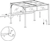 The Living Store Zahradní pergola s výsuvnou střechou 3x3 m Náhled obrázku produktu 6