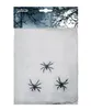 A package of Halloween decorations, including fake spiderwebs and plastic spiders. Produktbild-Vorschau