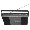 A black and gray portable audio system with a CD player and radio. Voir les images du produit
