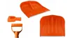 A set of orange snow shovel parts laid out against a white background. Anteprima dell’immagine prodotto
