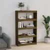 vidaXL Bücherschrank/Raumteiler Honigbraun 80x30x135,5 cm Produktbild-Vorschau 3