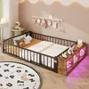 MODFU metalen kinderbed 140x200 met kleine schuifdeuren, Productafbeelding-voorbeeld 3