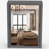 Armoire à portes coulissantes Armoire 150cm gris/gris avec Voir les images du produit 7
