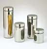 Four stainless steel storage containers of varying sizes are arranged on a white surface against a light gray background. Produktbild-Vorschau