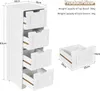 KOMFOTTEU Mobile da bagno con 4 cassetti, mobile da nicchia Anteprima dell’immagine prodotto 7