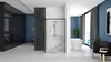 A modern bathroom with a shower cabin, bathtub, and seating area. Podgląd zdjęcia produktu