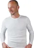 Herren langarm Shirt Rundhals weiß Produktbild-Vorschau