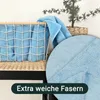A close-up view of blue microfiber cloths in a white wire basket, with a detailed inset showing the texture of the fabric. Anteprima dell’immagine prodotto
