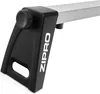 Close-up of a black and silver component of a piece of exercise equipment, likely a rowing machine. Produktbild-Vorschau