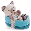 NICI Peluche animale addormentato - Gatto siamese Anteprima dell’immagine prodotto 1