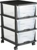 A three-drawer storage cart with wheels. Produktbild-Vorschau