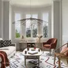 A cozy living room scene with a large pendant light, a sofa, chairs, a coffee table, and a rug. Produktbild-Vorschau